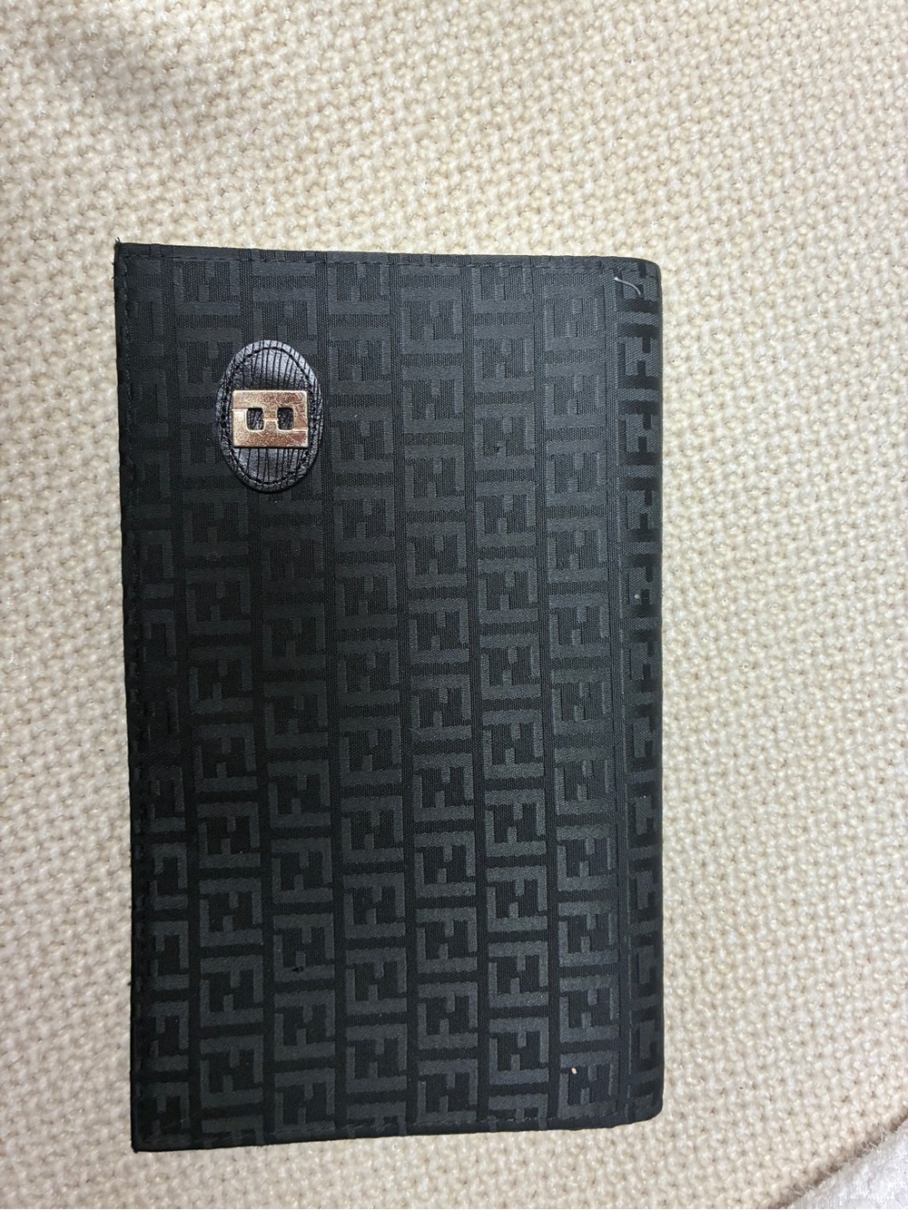 Fendi Black FF Monogram Clutch Style